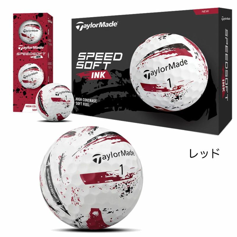 テーラーメイド 2024 SPEEDSOFT スピードソフト インク ボール ゴルフボール 1ダース 全12球 TaylorMade 2024年モデル 日本正規品 ゴルフ golf