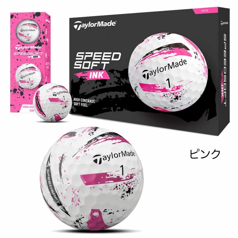 テーラーメイド 2024 SPEEDSOFT スピードソフト インク ボール ゴルフボール 1ダース 全12球 TaylorMade 2024年モデル 日本正規品 ゴルフ golf
