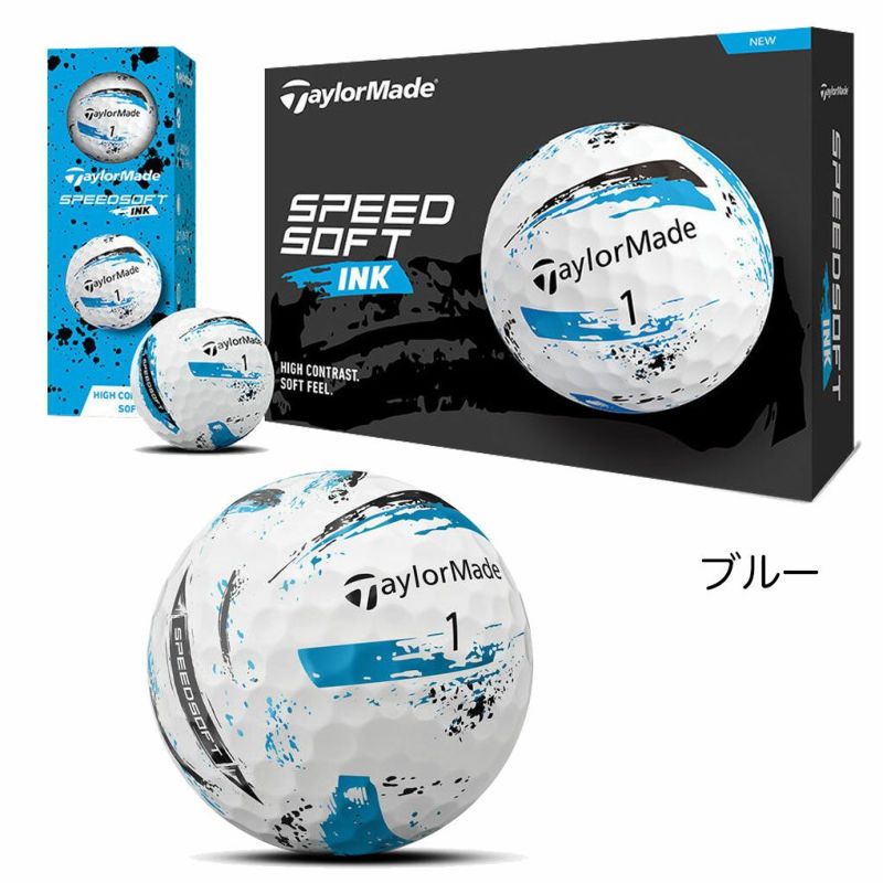テーラーメイド 2024 SPEEDSOFT スピードソフト インク ボール ゴルフボール 1ダース 全12球 TaylorMade 2024年モデル 日本正規品 ゴルフ golf
