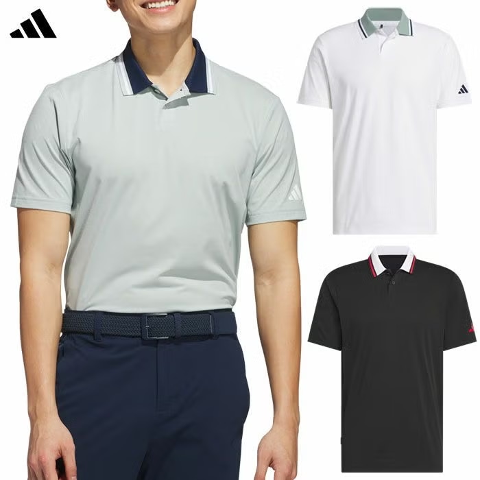 アディダス ビヨンド ザ コース ツイストニット ツーボタン 半袖ポロ KPW87 メンズ ゴルフウェア ゴルフ 2025春夏モデル adidas 日本正規品
