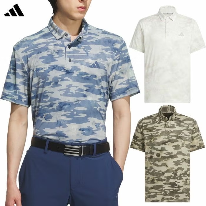 アディダス カモフラージュ柄 半袖シャツ KVH24 メンズ ゴルフウェア ゴルフ 2025春夏モデル adidas 日本正規品