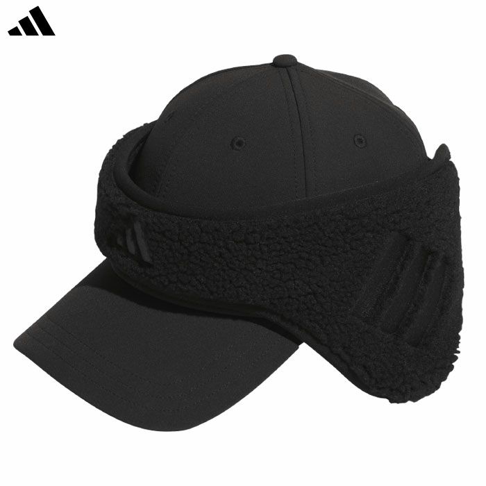 アディダス 撥水 耳当て付き スリー イン ワン キャップ KQE08 メンズ ゴルフキャップ 帽子 防寒 2025秋冬モデル adidas 日本正規品
