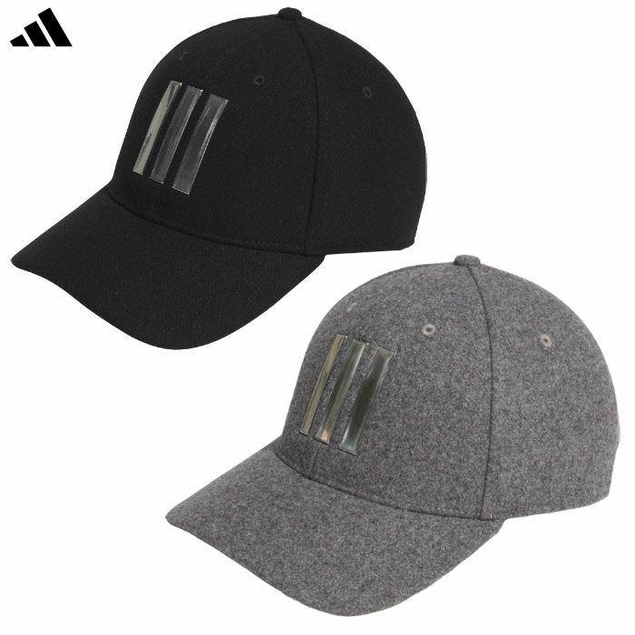 アディダス ウール スリーストライプス キャップ KQE28 メンズ ゴルフキャップ 帽子 2025秋冬モデル adidas 日本正規品