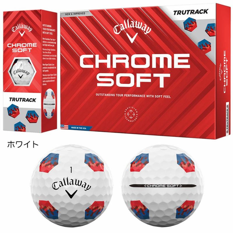キャロウェイ 2024 CHROME SOFT TRUTRACK ゴルフボール 1ダース(12球入) 2024年モデル 日本正規品 ゴルフ ゴルフボール ゴルフ golf