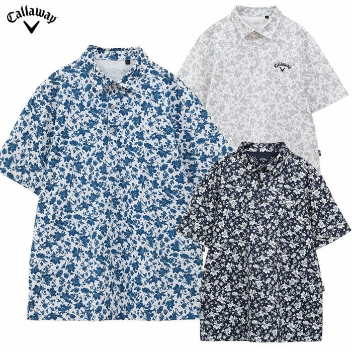 キャロウェイ フラワープリントカノコシャツ C25134112 メンズ ゴルフウェア モデル Callaway 日本正規品 2025春夏