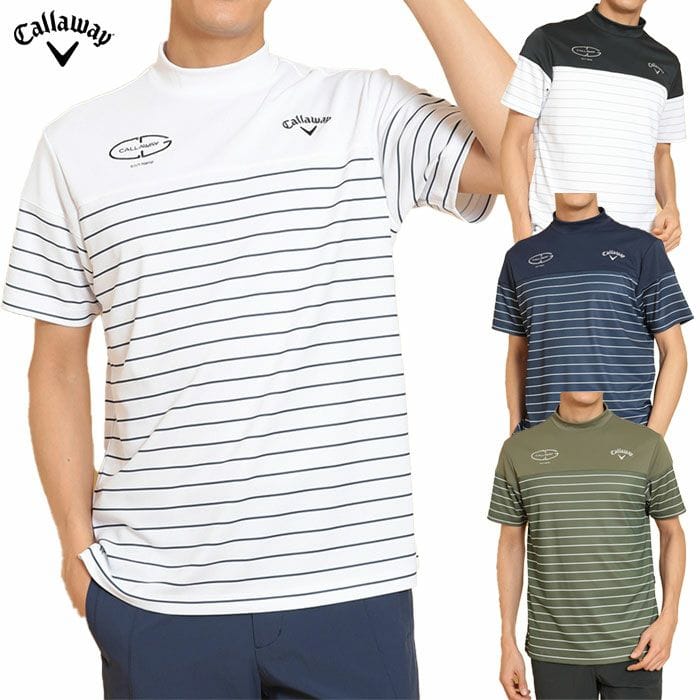 キャロウェイ -3℃裏クールボーダープリントモックネック C25134109 メンズ ゴルフウェア トップス Callaway 2025春夏モデル 日本正規品
