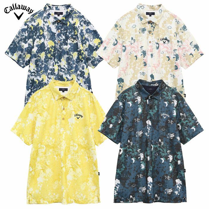 キャロウェイ -3℃裏クールフラワープリントカノコシャツ C25134125 メンズ ゴルフウェア トップス Callaway 2025春夏モデル 日本正規品