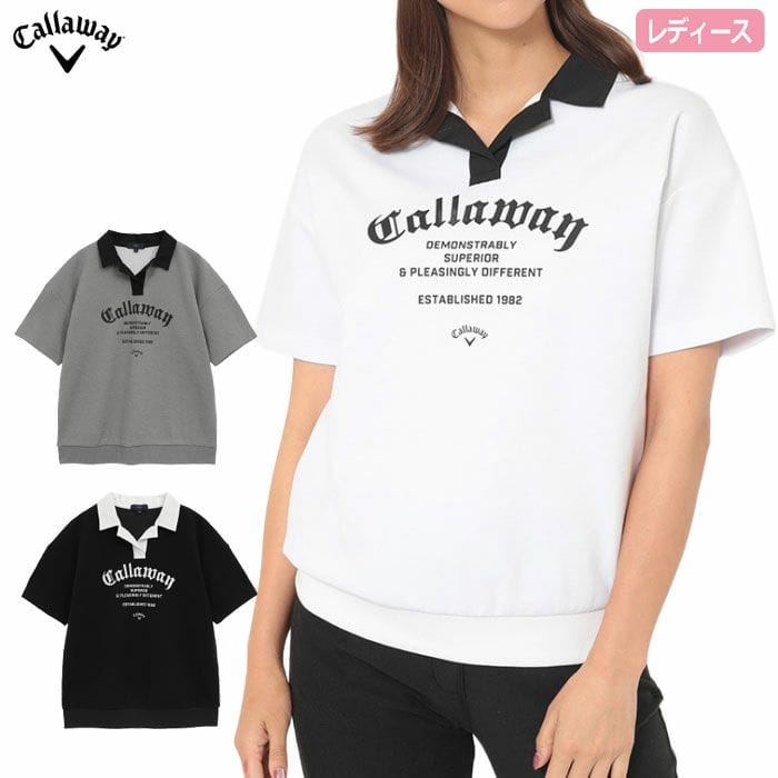 キャロウェイ 半袖スウェットシャツ C25217201 レディース Callaway ゴルフウェア 2025秋冬モデル 日本正規品