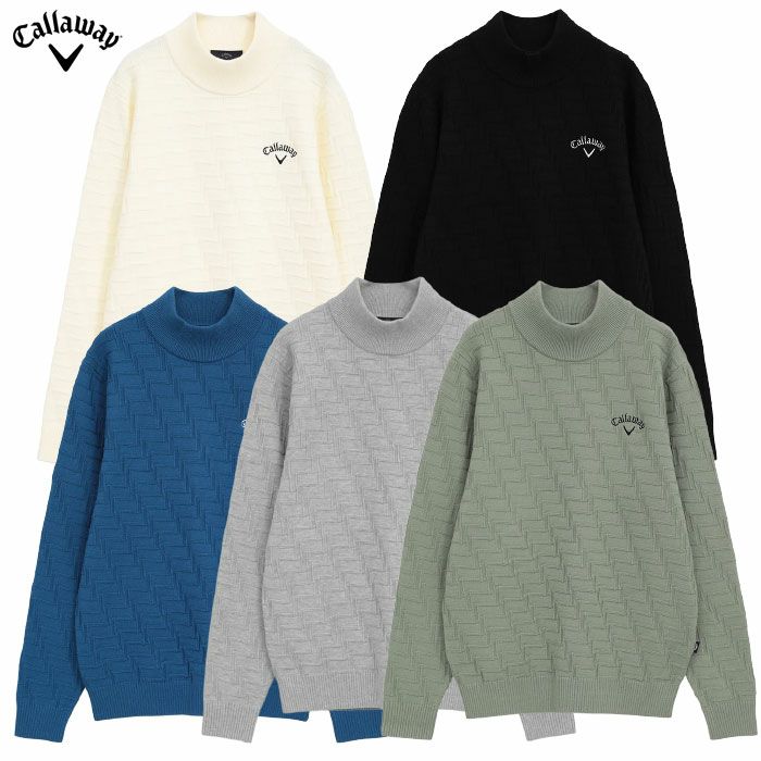 キャロウェイ リンクス編みハイネックニット C25218104 メンズ Callaway ゴルフウェア 2025秋冬モデル 日本正規品