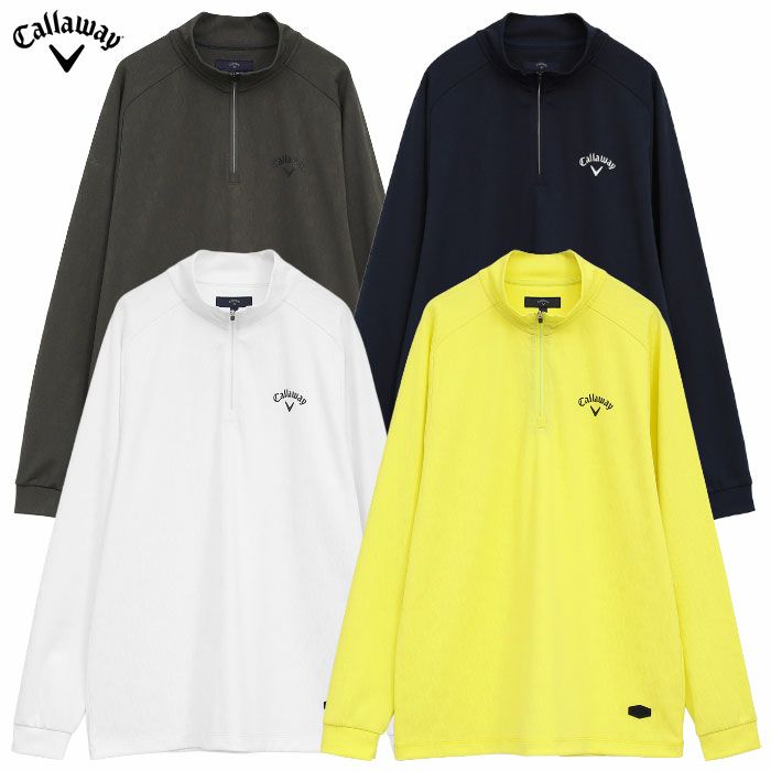 キャロウェイ ロゴジャカードハーフジップモックネック C25233102 メンズ Callaway ゴルフウェア 2025秋冬モデル 日本正規品