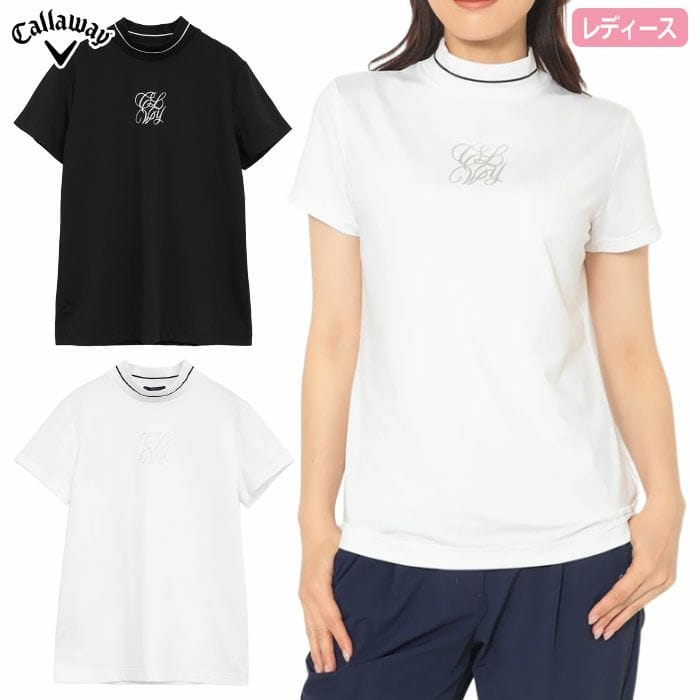 キャロウェイ ストレッチスムース半袖モックネックシャツ C25234202 レディース Callaway ゴルフウェア 2025秋冬モデル 日本正規品