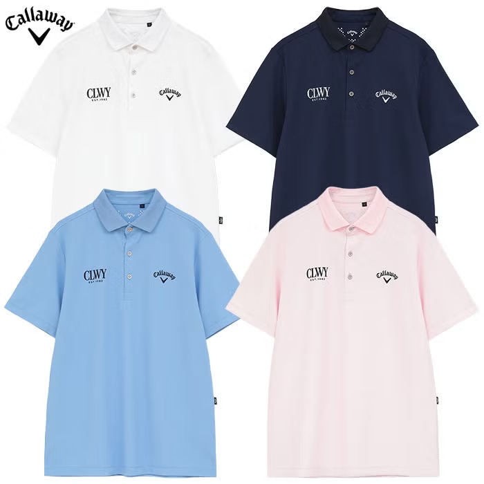 キャロウェイ ビッグカノコ台衿付き半袖ポロシャツ C26134100 メンズ Callaway ゴルフウェア 2026春夏モデル 日本正規品