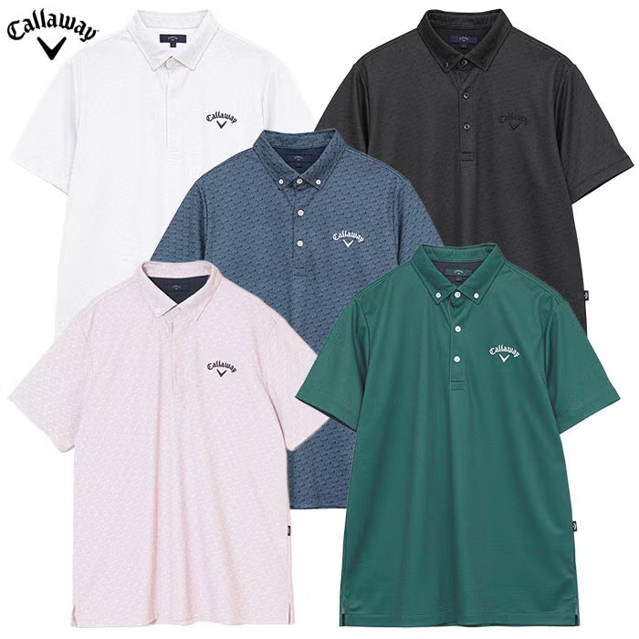 キャロウェイ -3℃裏クール総柄ボタンダウン半袖シャツ C26134109 メンズ Callaway ゴルフウェア 2026春夏モデル 日本正規品