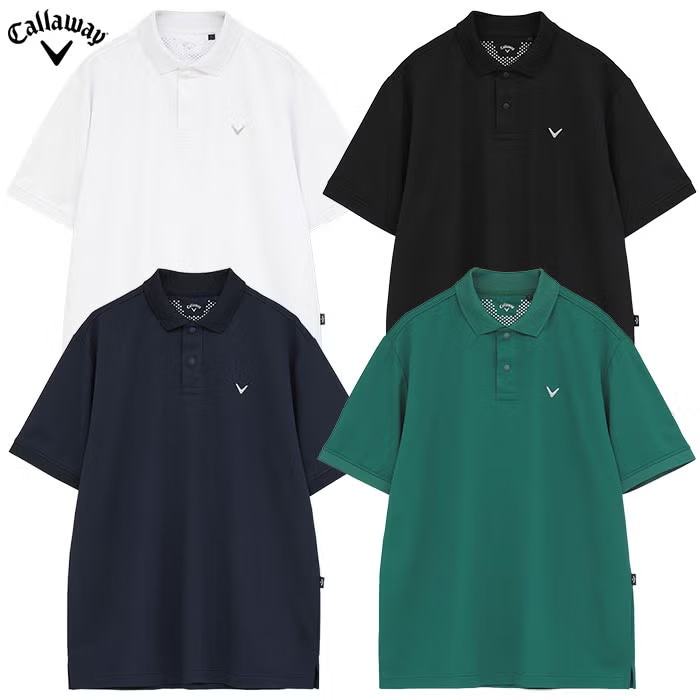 キャロウェイ ミニワッフルリラックス半袖ポロシャツ C26134101 メンズ Callaway ゴルフウェア 2026春夏モデル 日本正規品