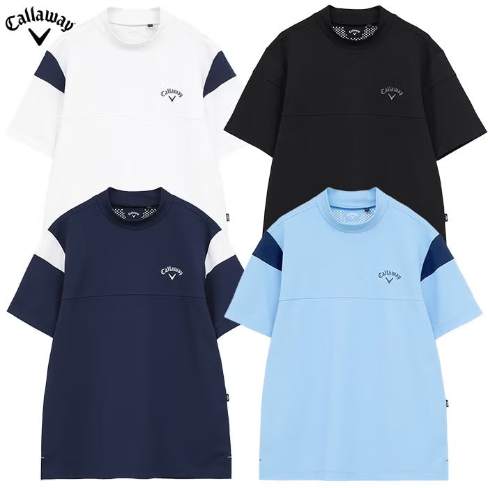 キャロウェイ ビッグカノコバックプリント半袖モックネック C26134107 メンズ Callaway ゴルフウェア 2026春夏モデル 日本正規品