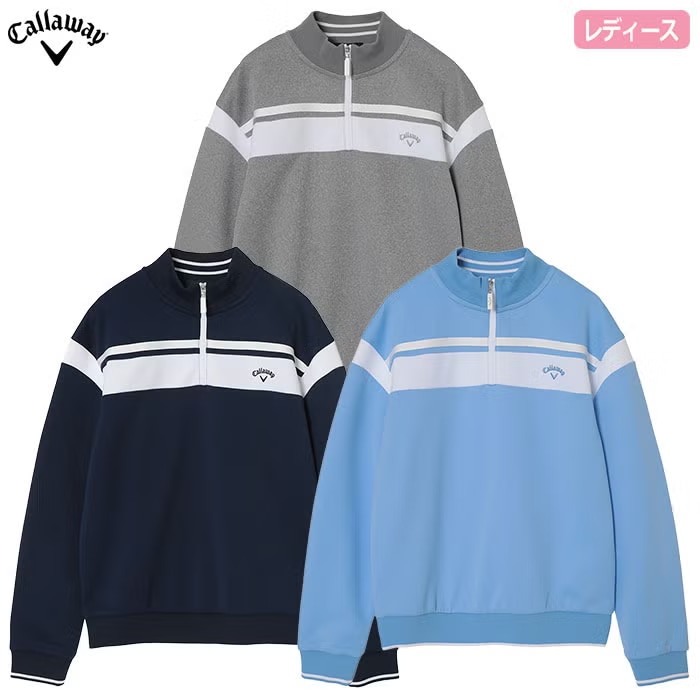 キャロウェイ ハーフジップハイネックスウェット  長袖 C26117200 レディース Callaway ゴルフウェア 2026春夏モデル 日本正規品