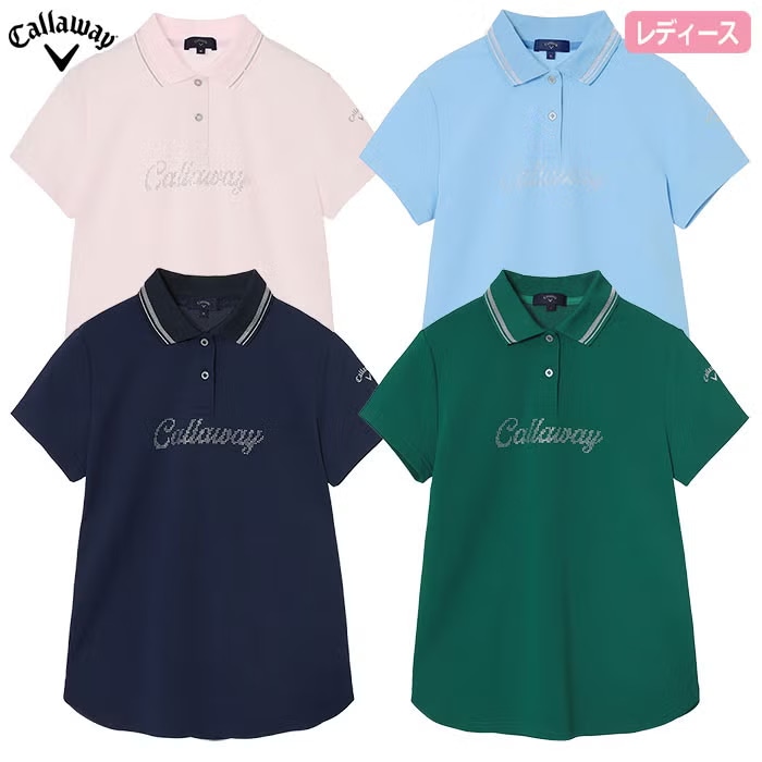 キャロウェイ ポリエステルカノコ半袖ポロシャツ C26134200 レディース Callaway ゴルフウェア 2026春夏モデル 日本正規品