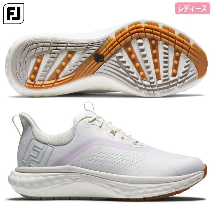フットジョイ ゴルフ ゴルフシューズ WOMEN'S FJ クオンタム LACED スパイクレス クリーム/パープル(97816) レディース 靴 FOOTJOY 2025年モデル 日本正規品