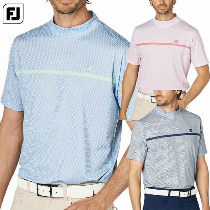フットジョイ チェストライン半袖モックネックシャツ FJ-F25-S10 メンズ ゴルフウェア FOOTJOY 2025春夏モデル 日本正規品