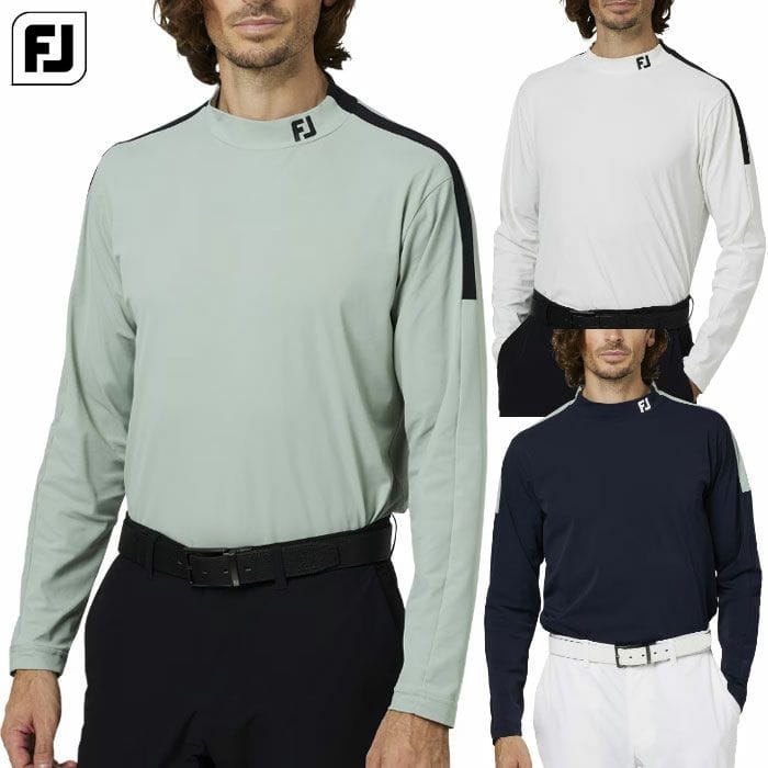 フットジョイ ショルダーライン長袖モックネックシャツ FJ-F25-S02 メンズ ゴルフウェア FOOTJOY 2025秋冬モデル 日本正規品