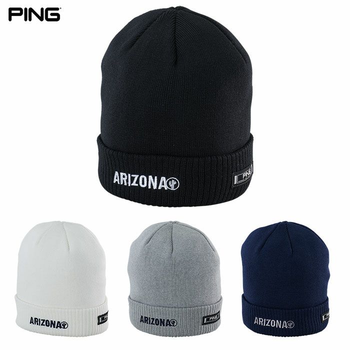 ピン PING HW-F2418 アリゾナニットキャップ 防寒 メンズ ゴルフ 帽子 2024秋冬モデル 日本正規品 温かい 暖かい