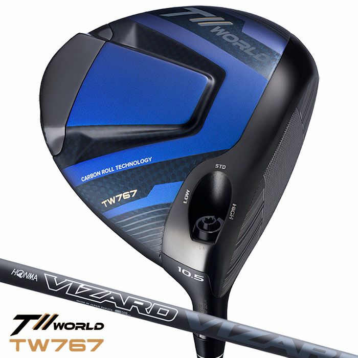 本間ゴルフ T//WORLD TW767 ドライバー メンズ 右用 VIZARD EZ-C カーボンシャフト HONMA 2024年モデル 日本正規品 ゴルフクラブ golf