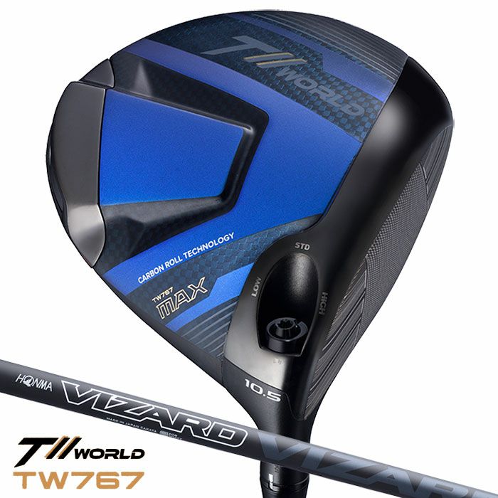 本間ゴルフ T//WORLD TW767 MAX ドライバー メンズ 右用 VIZARD EZ-C カーボンシャフト HONMA 2024年モデル 日本正規品 ゴルフクラブ golf