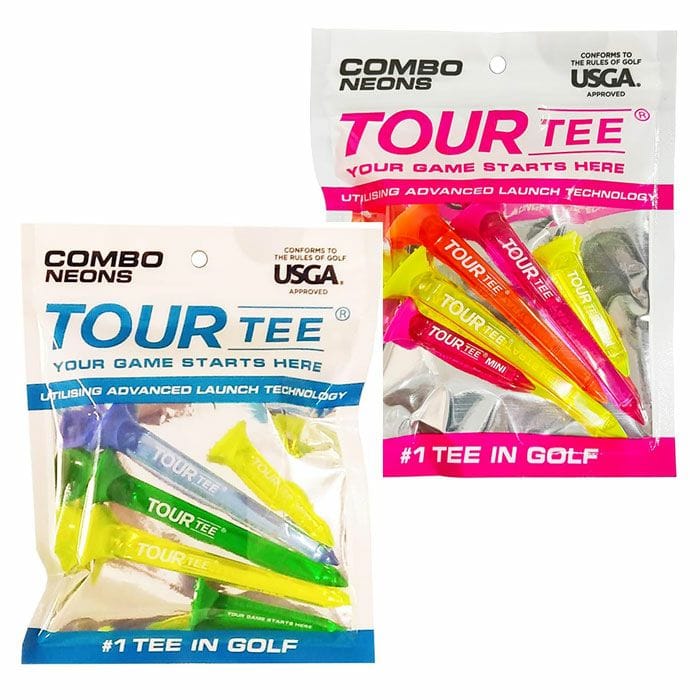 TOUR TEE COMBO NEONS 5本入り T-490 ツアーティー ゴルフ ティー ラウンド用品