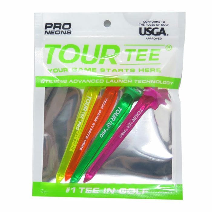 TOUR TEE TOUR TEE PRO ネオンカラー 4本入り T-489 ツアーティー ゴルフ ティー ラウンド用品