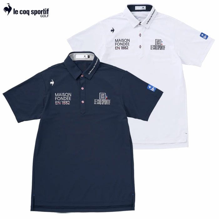 ルコックスポルティフ 定番無地半袖シャツ LG5SHS13M メンズ ゴルフウェア ゴルフ le coq sportif golf モデル 日本正規品 2025春夏