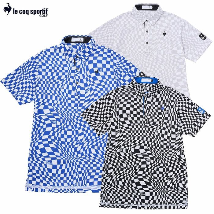 ルコックスポルティフ VICHYチェック半袖シャツ LG5SHS01M メンズ ゴルフウェア ゴルフ le coq sportif golf 2025春夏モデル 日本正規品