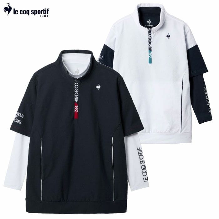 ルコックスポルティフ インナー付半袖カットソー LG5FTZ01M メンズ ゴルフウェア ゴルフ le coq sportif golf 2025秋冬モデル 日本正規品