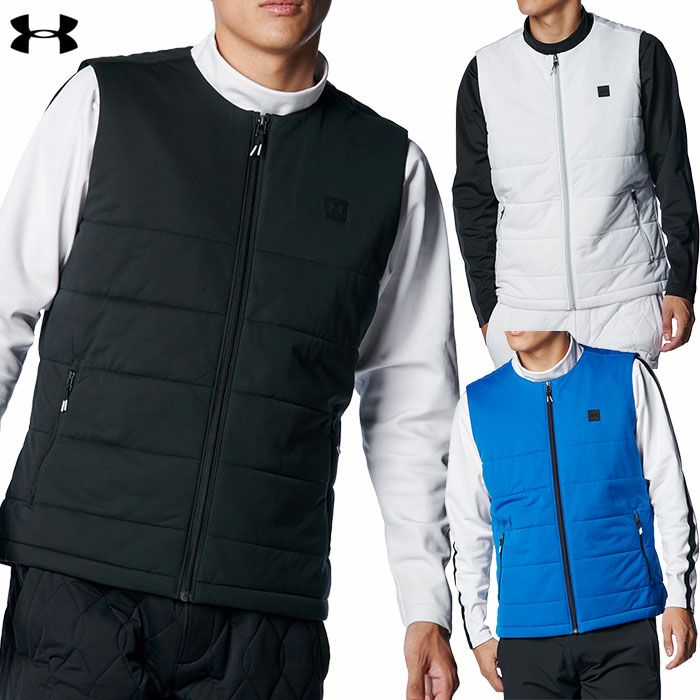 アンダーアーマー UAドライブ プロ インサレーテッド ベスト 1388321 メンズ UNDER ARMOUR 2024秋冬モデル 日本正規品 ゴルフウェア 防寒 温かい 暖かい