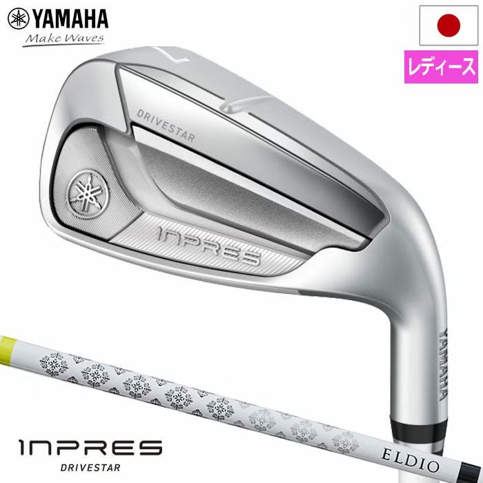 ヤマハ YAMAHA INPRES DRIVESTAR For Ladies アイアン 5本セット(7I-PW,SW) レディース 右用 ELDIO for Yamaha TM-325i カーボンシャフト 2025年モデル 日本正規品 ゴルフ ゴルフクラブ
