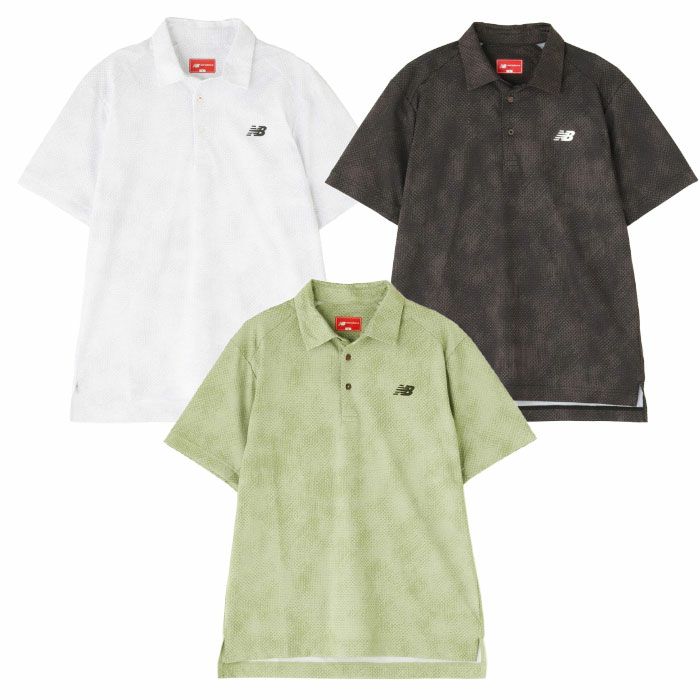 ニューバランス シャドープリント 半袖 カラーシャツ 012-5168001 メンズ ゴルフウェア newbalance 2025春夏モデル 日本正規品
