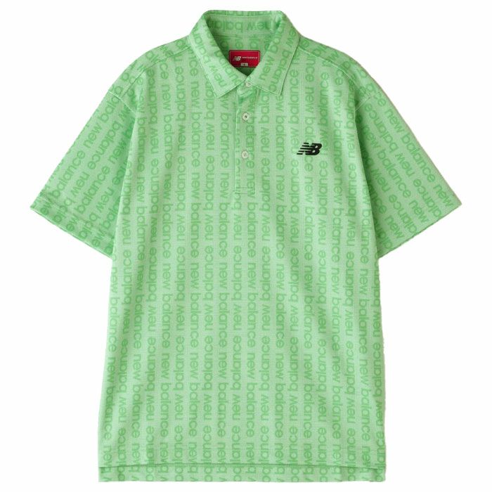 ニューバランス ロゴストライプ柄 半袖 カラーシャツ 012-5168006 メンズ ゴルフウェア newbalance 2025春夏モデル 日本正規品