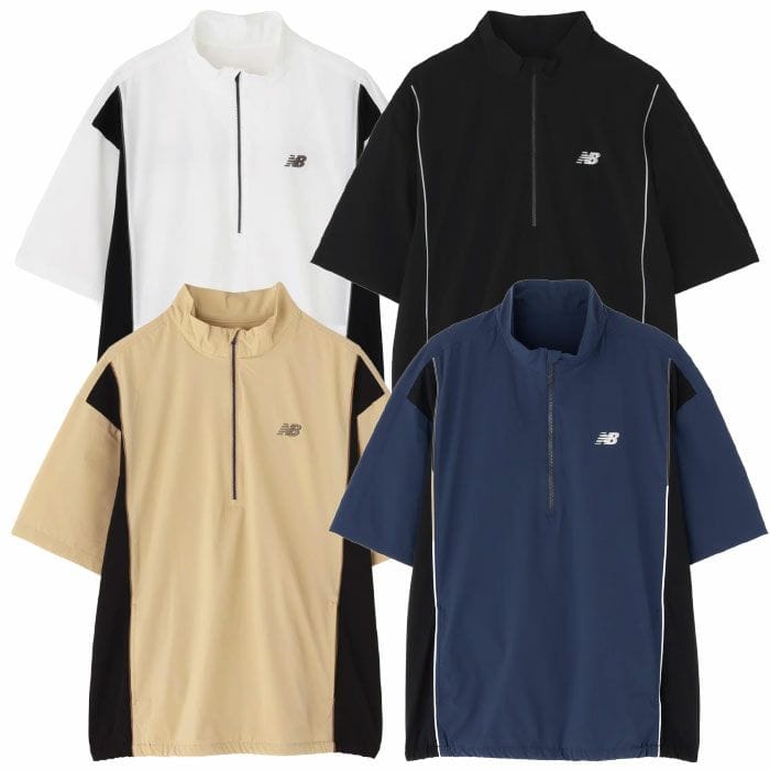 ニューバランス ストレッチ 撥水 ハーフスリーブ スタンドジップ ブルゾン 012-5221002 メンズ ゴルフウェア newbalance 2025秋冬モデル 日本正規品