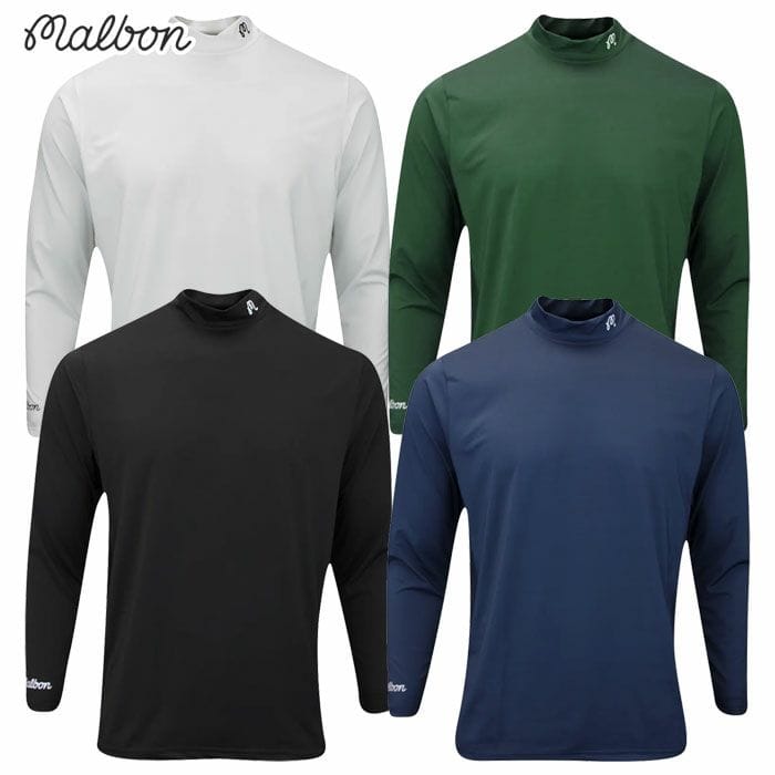 マルボン Malbon Golf 長袖シャツ Base Layer Evergreen Compression Mock メンズ 2024春夏モデル 並行輸入品