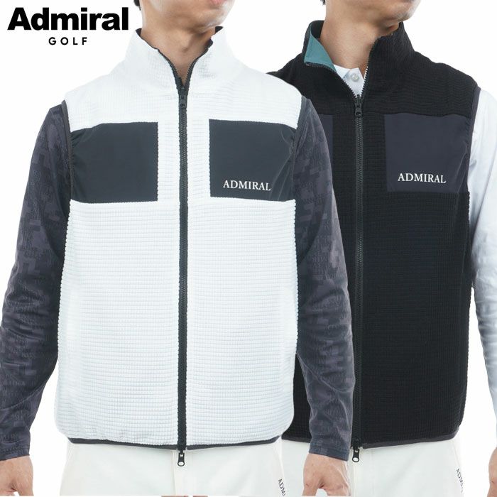アドミラル Admiral Golf メンズ リバーシブル ボアベスト ADMA578 ゴルフウェア 2025秋冬モデル 日本正規品