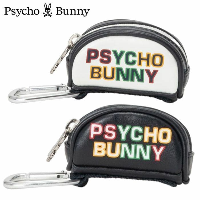 サイコバニー Psycho Bunny ボールポーチ LOGOART PBMG5FE1 ゴルフ ボールバッグ 2025年モデル 日本正規品