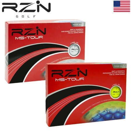 RZN GOLF MS-TOUR 3ピース ウレタンカバー ゴルフボール 1ダース(全12球) USA直輸入品 レジンゴルフ ゴルフ golf