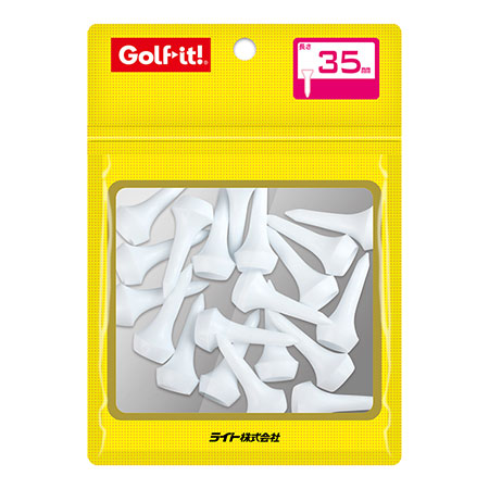 ライト シェルパックアイアンティー 35 ホワイト T-522 ゴルフ ティー ゴルフイット 日本正規品