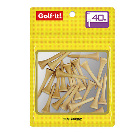 ライト シェルパックウッドティー 40 ニス T-541 ゴルフ ティー ゴルフイット 日本正規品