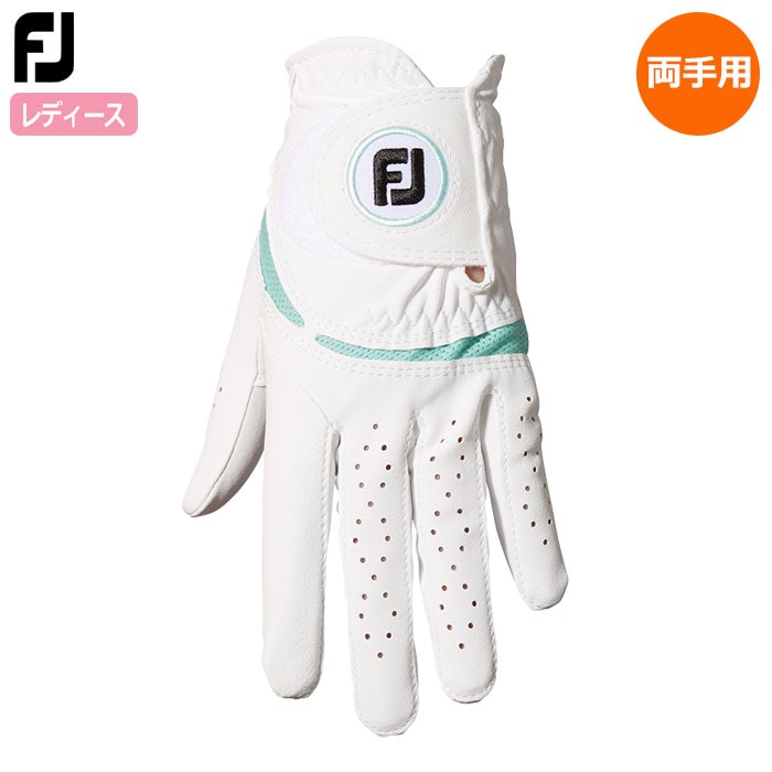 フットジョイ WOMEN'S ウェザーソフ 両手用 FGWF3PRWT ゴルフグローブ ホワイト/シーグラス レディース FOOTJOY 2023年モデル 日本正規品 ゴルフ レディス