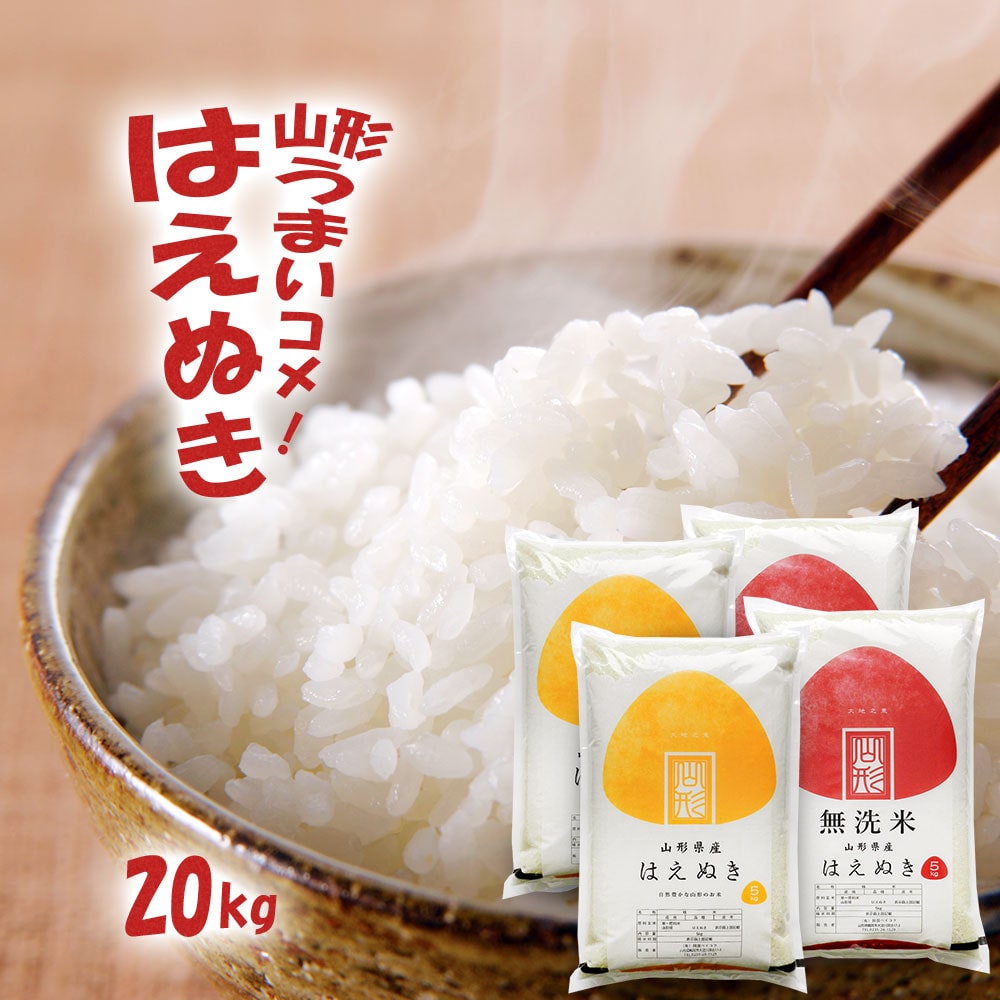 はえぬき20kg無洗米