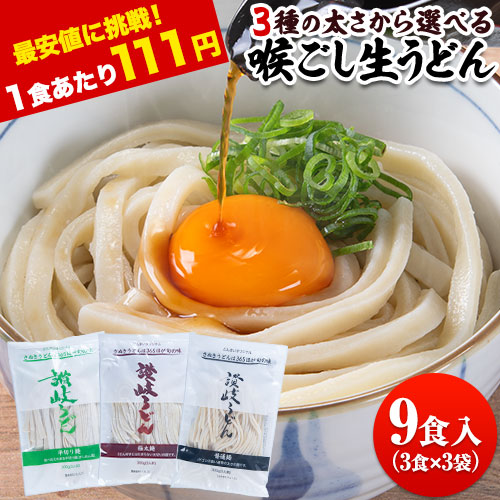 うどん 讃岐うどん 9食セット（300g×3袋）1000円以下 送料無料 生麺 本場香川 生うどん 普通麺 極太麺 平切麺 本格 udon noodle 《7-14営業日以内に出荷(土日祝日を除く)》_-rg_snudonx3_wx_24_9set_banya_futo