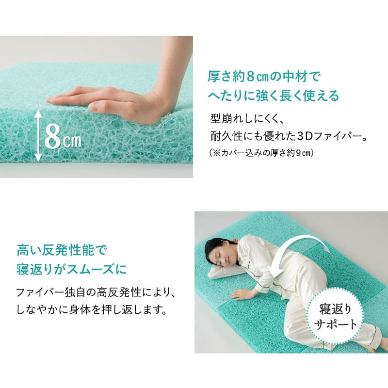 スカイブリージーマットレス グレー ダブル