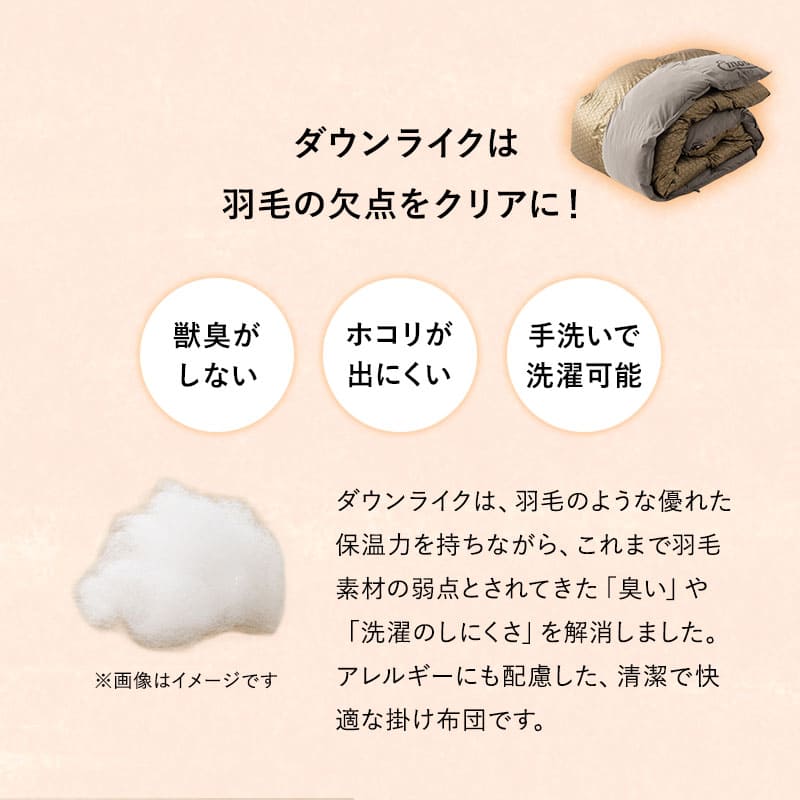 グラフェン ダウンライク 掛け布団 シングル チャコールグレー シングル