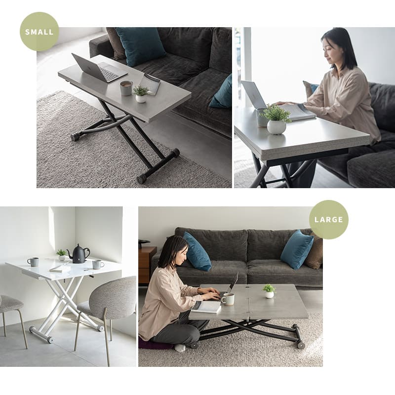 マジックテーブル ストーングレー 幅100cm