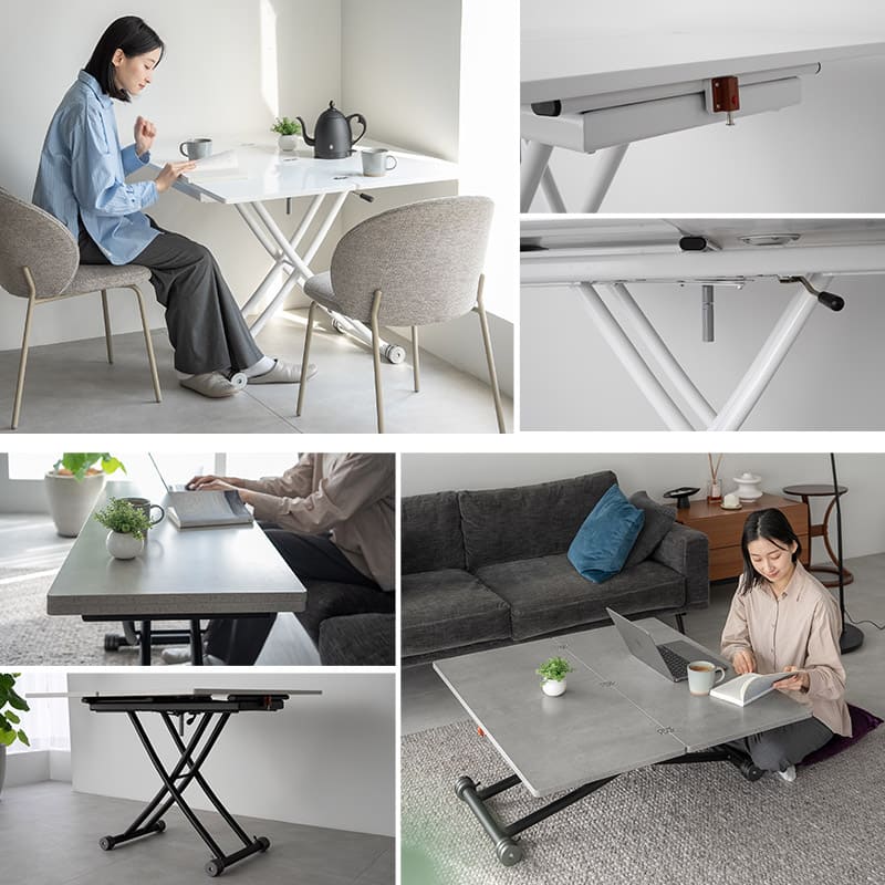 マジックテーブル ストーングレー 幅100cm